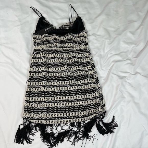 Fashion Nova Bali Mami Mini Woven Dress - Black/Combination - Picture 3 of 11